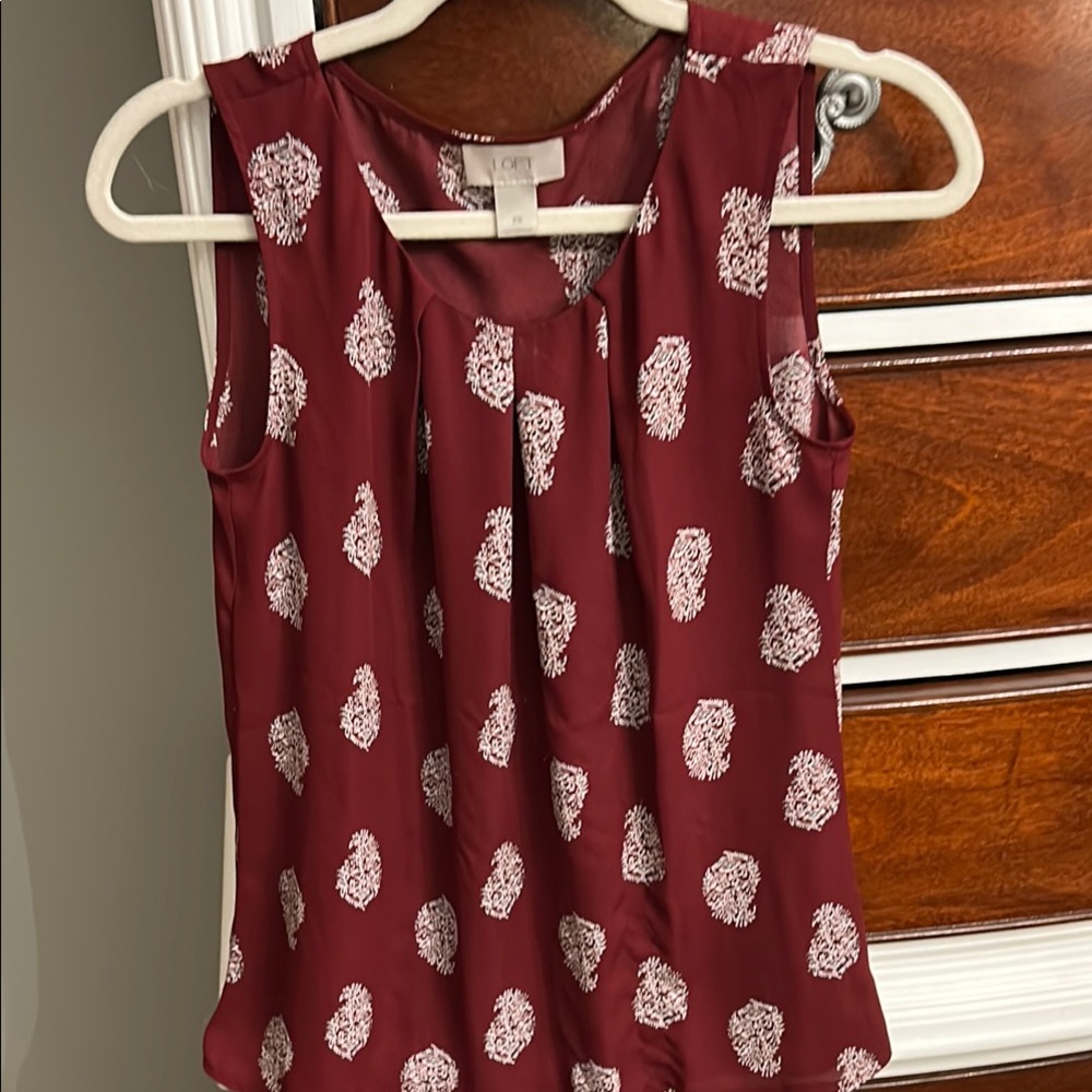CAbi Burgundy Sleeveless Top